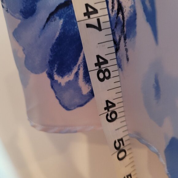 Jones New York Blue Floral Satin Nightgown With Lace Trim Adjustable Straps XL - Picture 9 of 11